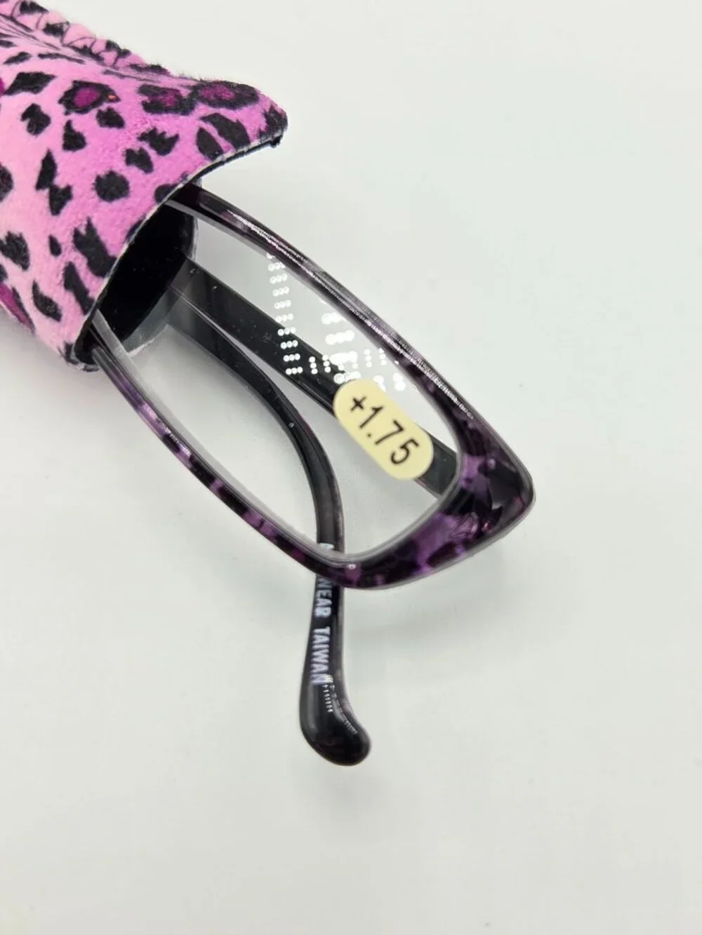 Reading Glasses with Matching Case - Purple Leopard Print